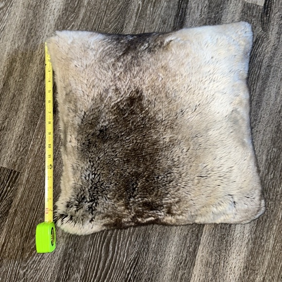 Brown fur throw pillows from WEST ELM - Picture 2 of 4